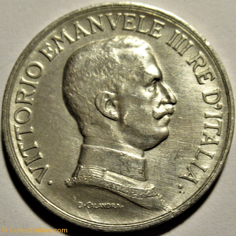 1917 Regno d'Italia, Lira, Roma - Vittorio Emanuele III 2 monnaies monde italie 1917 regno italia lira roma vittorio emanuele iii