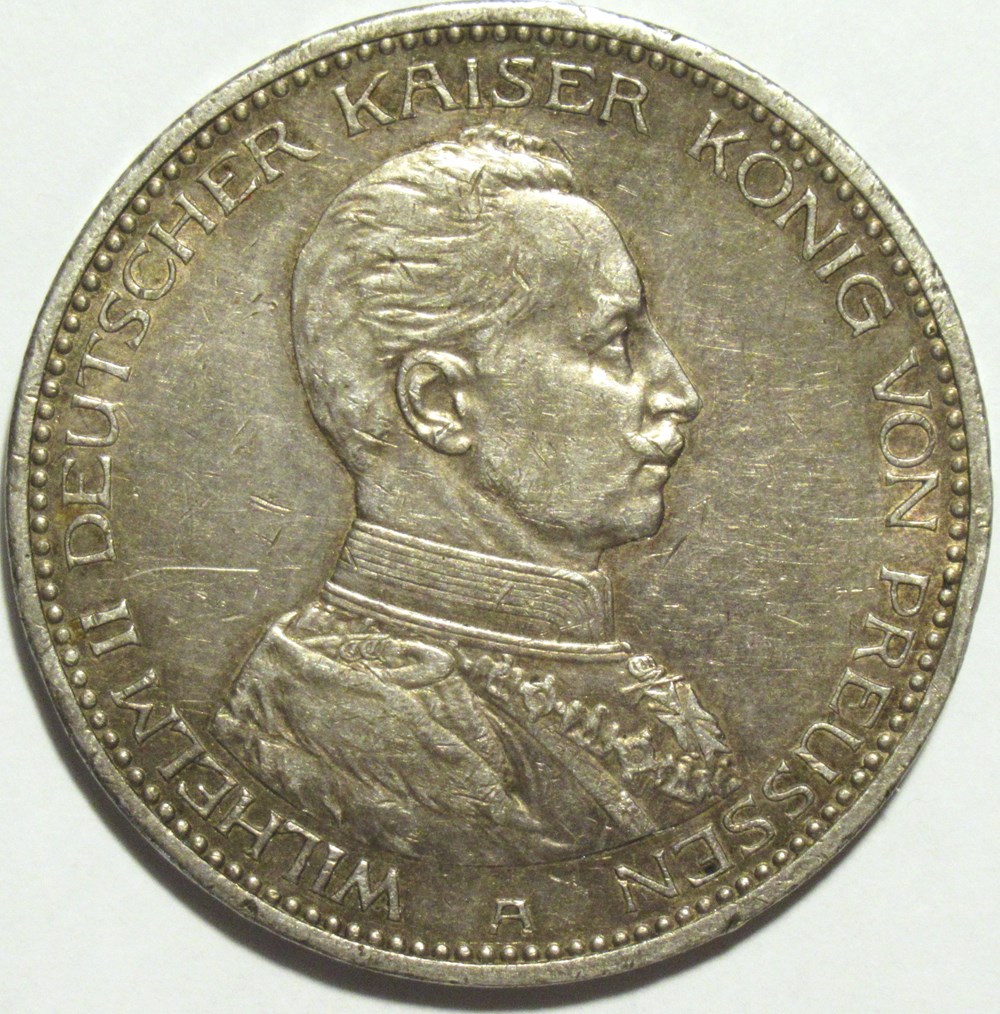 Wilhelm II - 5 Mark 1913 Berlin monnaies monde allemagne wilhelm ii 5 mark 1913 berlin