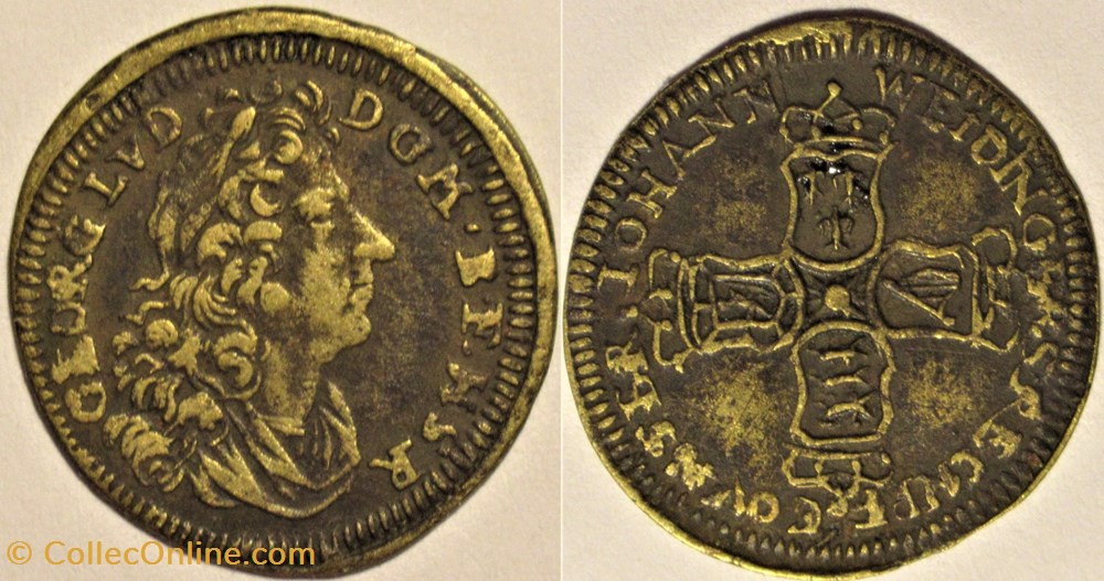 monnaies paranumismatique jetons poids george i rechenpfennig c 1714 great britain