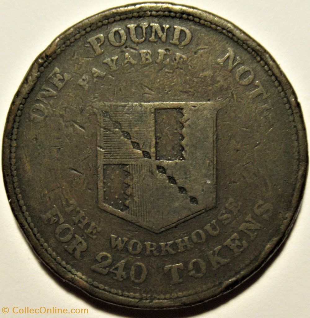 monnaies paranumismatique jetons poids 1814 one penny token workhouse of birmingham great britain