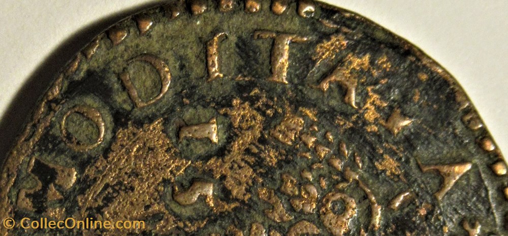 1591 Regno di Napoli, 1 Tornese - Filippo II di Spagna 4 monnaies europe medievale royaume de naples 1591 regno di napoli 1 tornese filippo ii di spagna