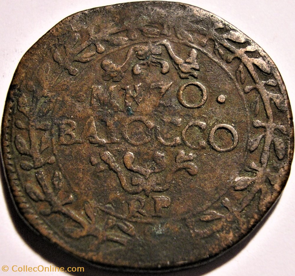 monnaies europe medievale etats pontificaux paul v pope mezzo baiocco 1611 an vi papal states