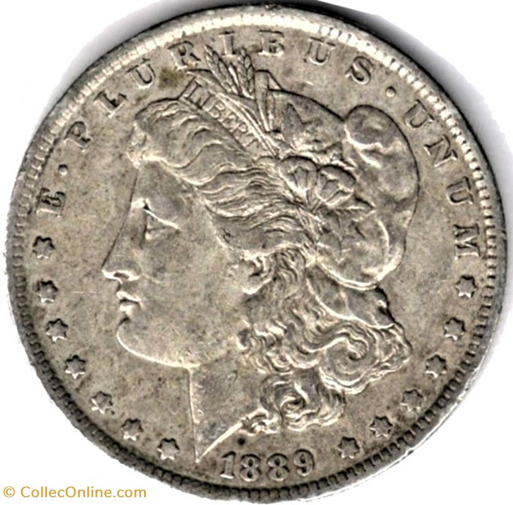 1889 New Orleans Dollar - Repunched Date monnaies monde etats unis 1889 new orleans dollar repunched date