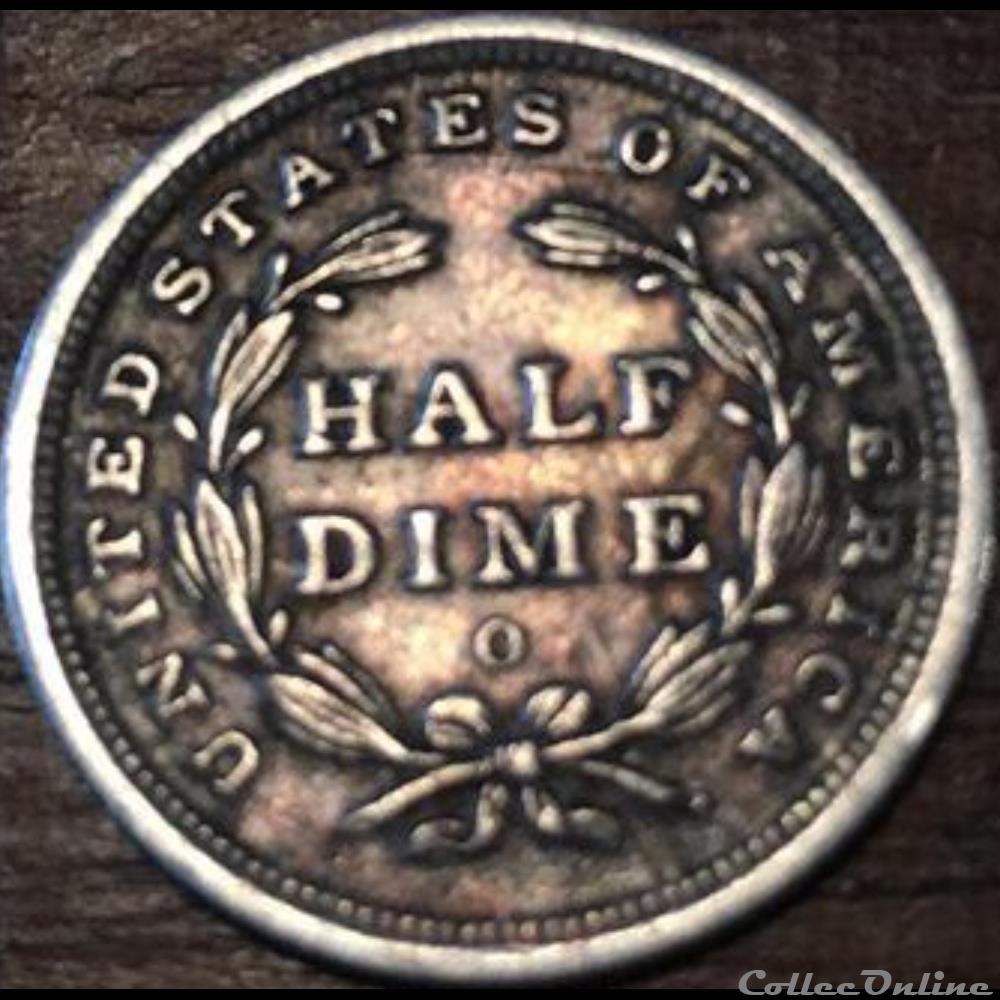 1839 O Half Dime No Drapery monnaies monde etats unis 1839 o half dime no drapery