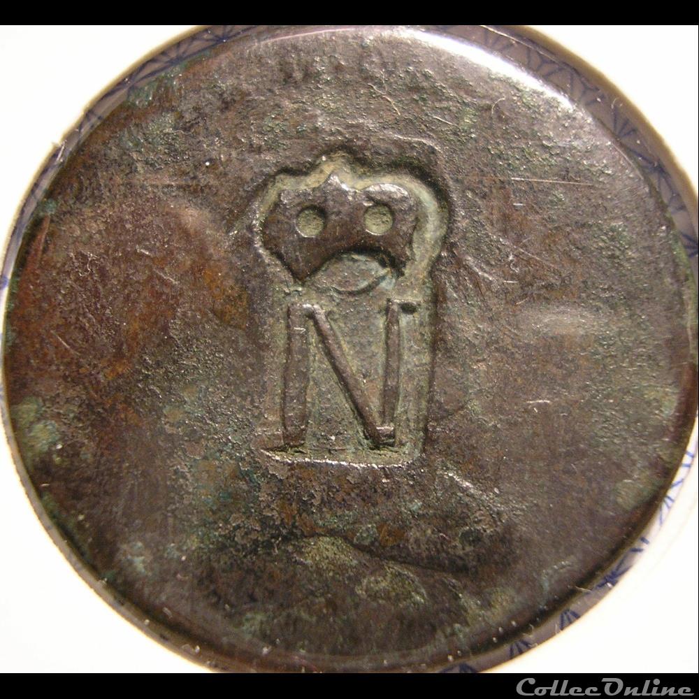 Napoléon Ier - Sou Marqué - Saint-Domingue 1808-1809 3 monnaie france colony napoleon ier sou marque saint domingue 1808 1809