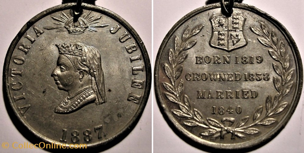 monnaie jeton mereaux victoria 1887 golden jubilee medal great britain