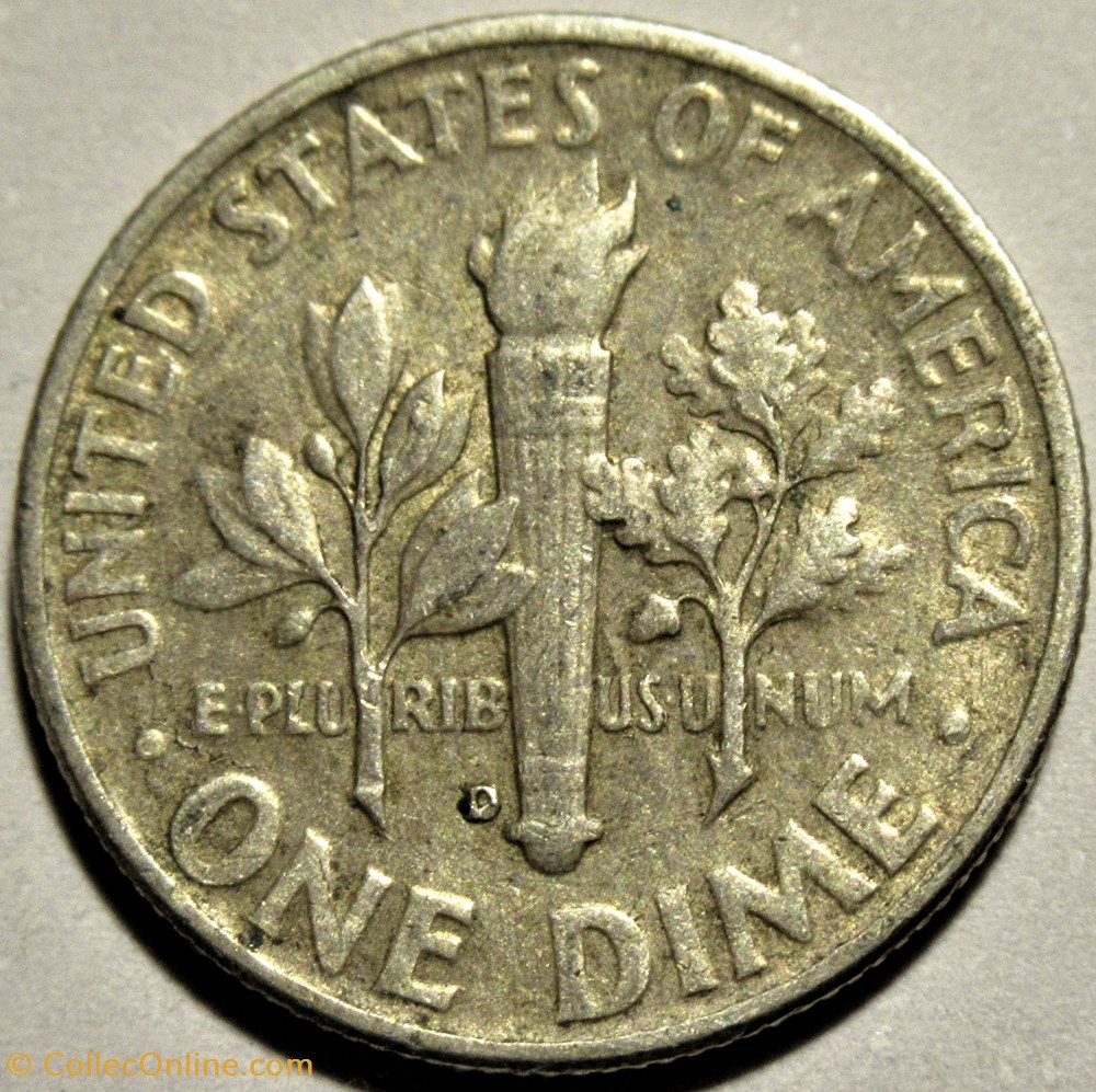 1952 Denver Dime - Filling Error 2 monnaies monde etats unis 1952 denver dime filling error