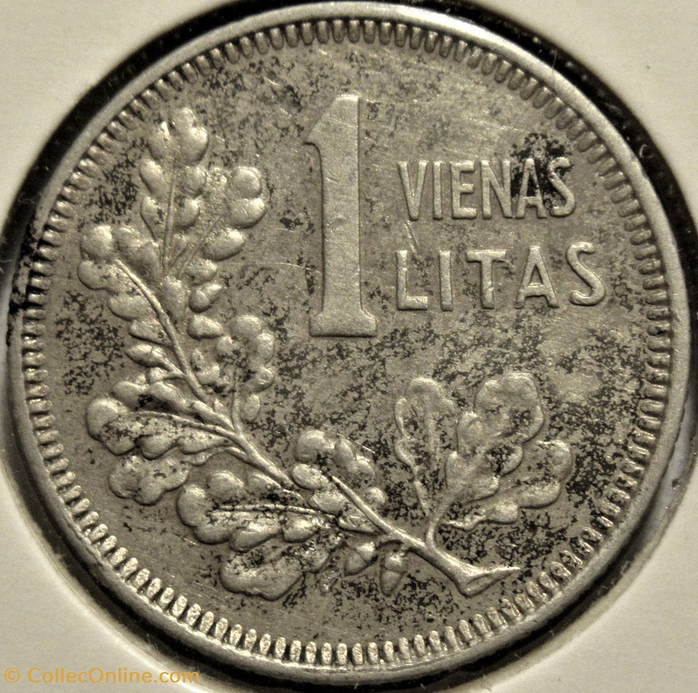 Lithuania, Republic of - Vienas Litas 1925 monnaies monde lituanie lithuania republic of vienas litas 1925