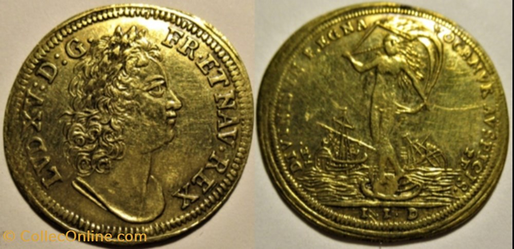 ca.1718 Louis XV - Rechenpfennig "sous les Auspices de La Fortune" monnaies jetons mereaux ca 1718 louis xv rechenpfennig sous les auspices de la fortune