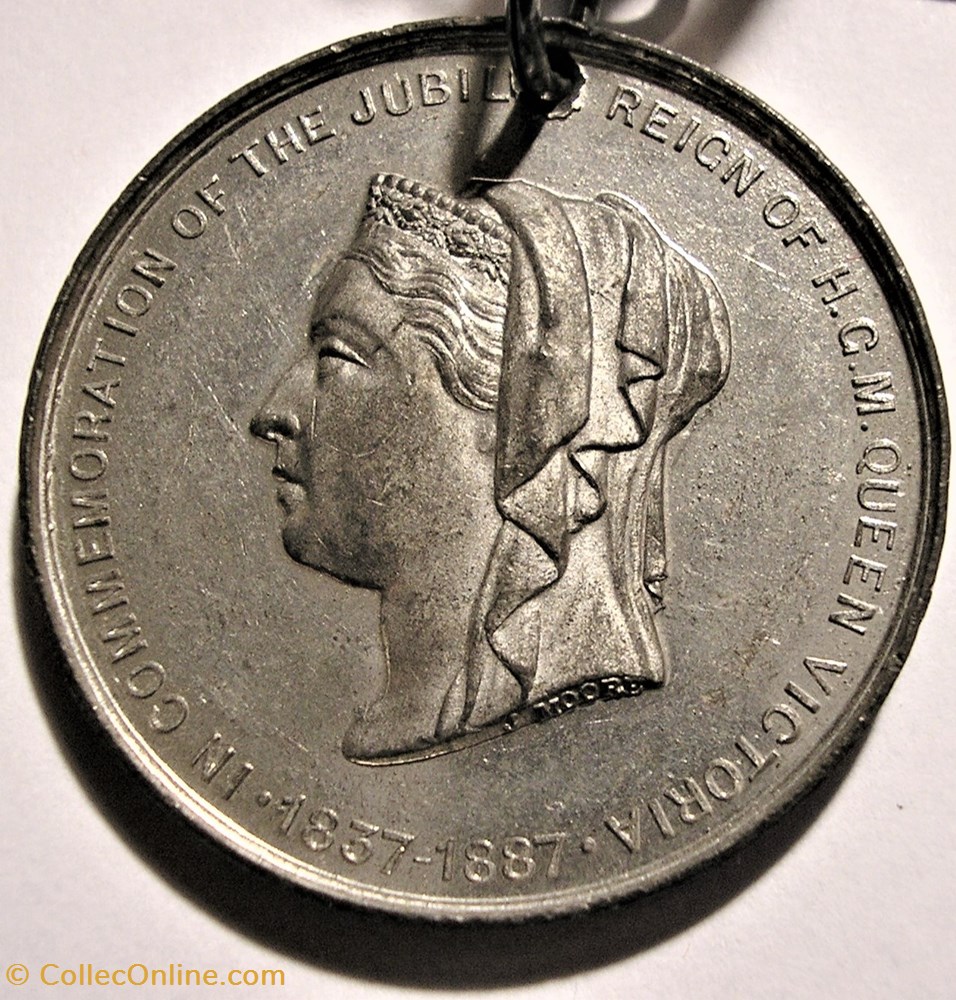 medaille royaume uni victoria 1887 golden jubilee medallion whitby abbey england