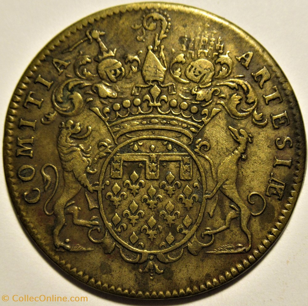 Louis XV - c.1732, Jeton, États d'Artois 3 monnaies paranumismatique jetons poids louis xv c 1732 jeton etats artois