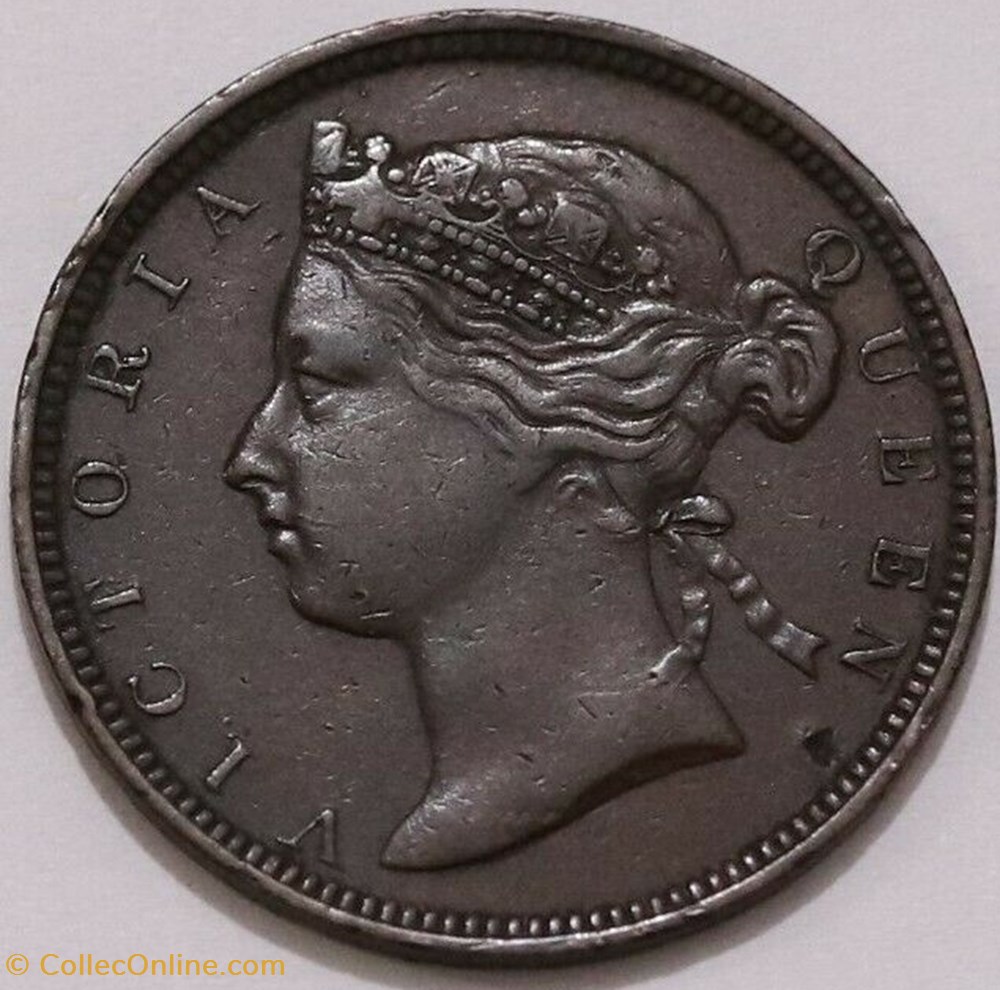 Victoria - Two Cents 1883 - Mauritius Island 2 monnaies monde maurice victoria two cents 1883 mauritius island