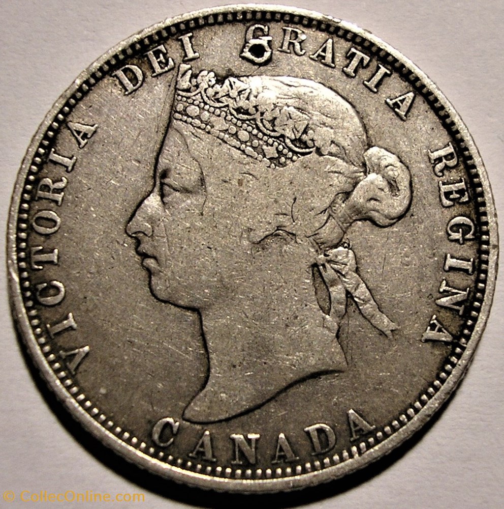 monnaie monde canadum victoria 25 cents 1871
