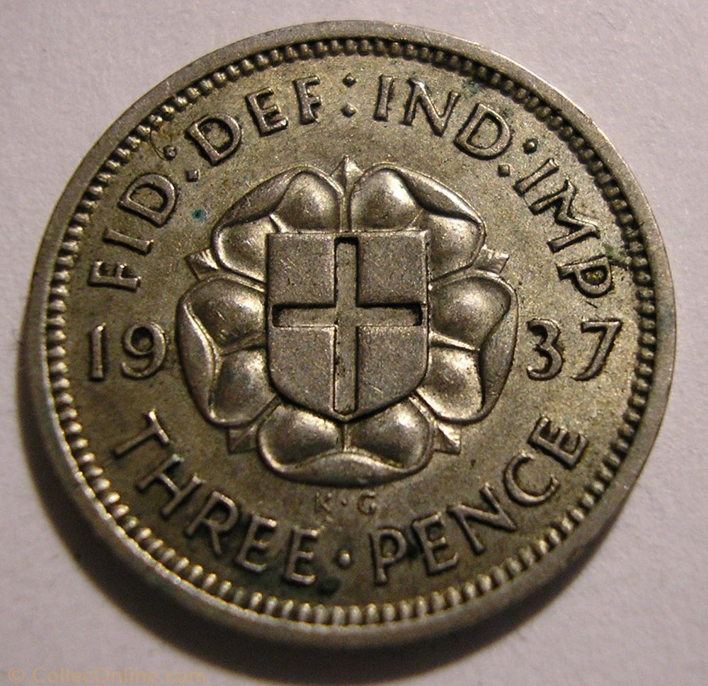 George VI - 3 Pence 1937 - Great Britain monnaie monde royaume uni george vi 3 pence 1937 great britain