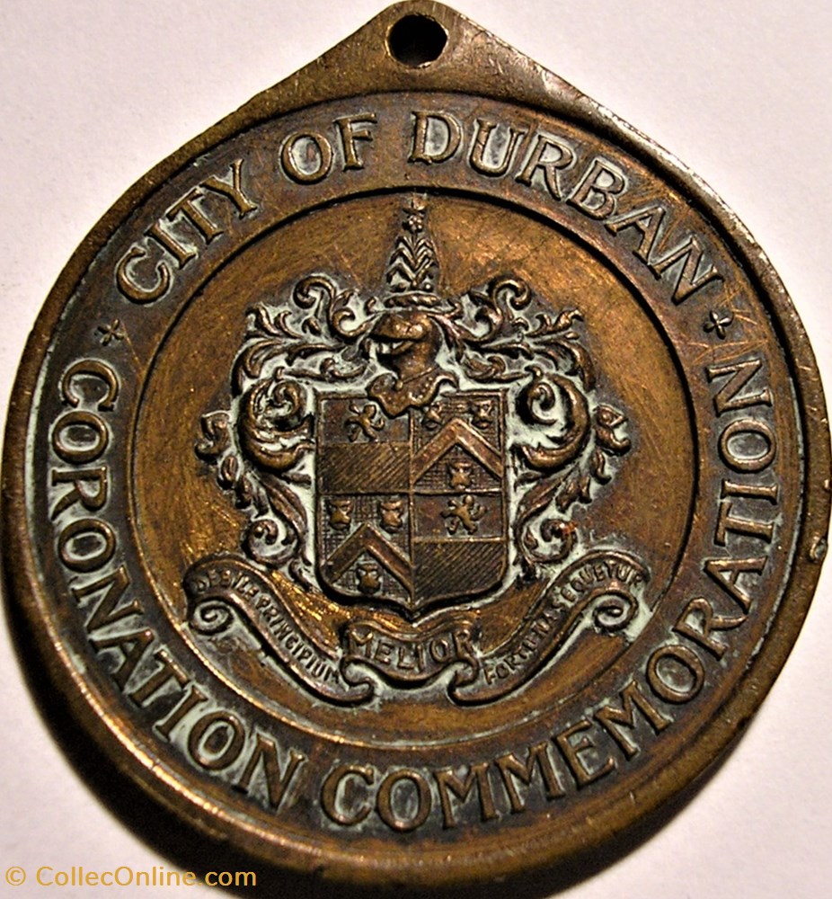 Elizabeth II - Medallion 1953 Coronation - Durban, South Africa 3 medaille canadum elizabeth ii medallion 1953 coronation durban south africa