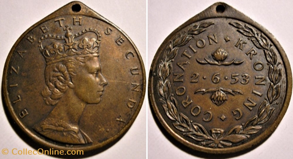 medaille canadum elizabeth ii medallion 1953 coronation south africa