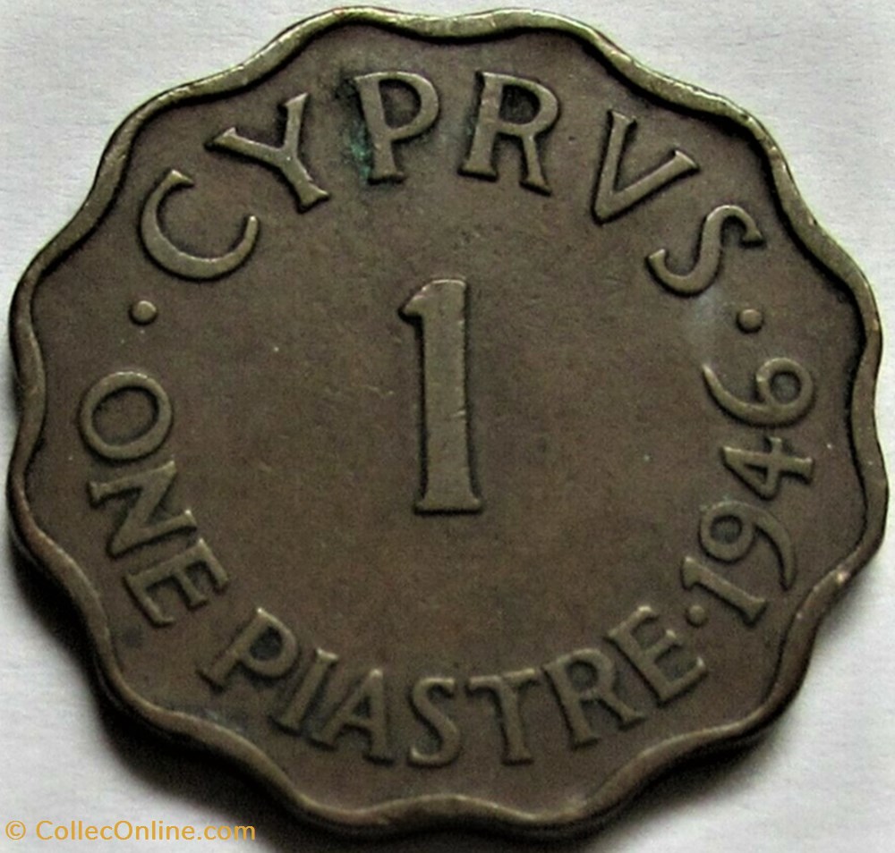 George VI - One Piastre 1946 - Cyprus 3 monnaies monde chypre george vi one piastre 1946 cyprus