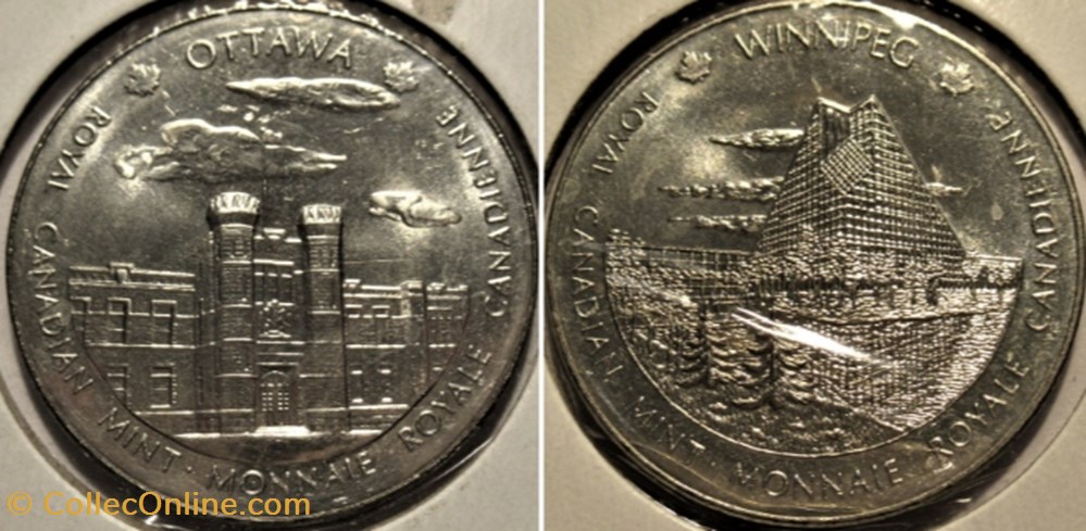 Royal Canadian Medal Token - Winnipeg & Ottawa Mints monnaies jetons mereaux royal canadian medal token winnipeg ottawa mints