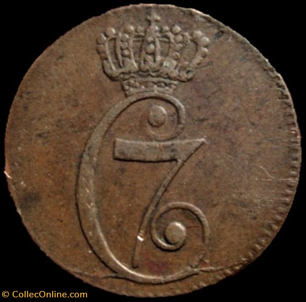 Christian VII - 1/2 Skilling Dansk 1771 monnaies monde danemark christian vii 1 2 skilling dansk 1771