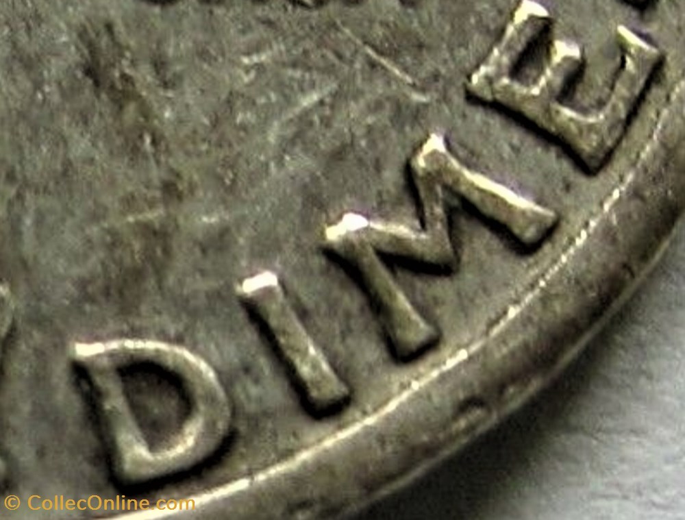1944 Dime - Double Die 3 monnaies monde etats unis 1944 dime double die