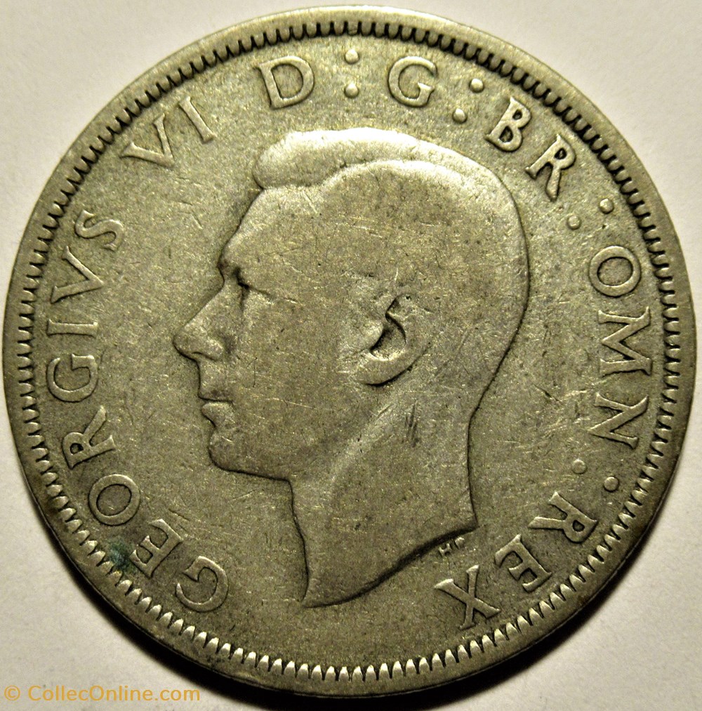 monnaies monde royaume uni george vi half crown 1939 great britain