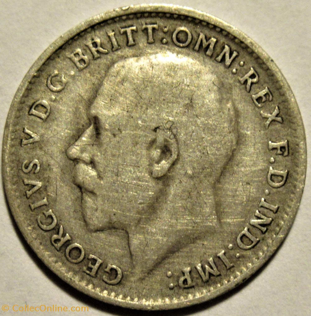 George V - 3 Pence 1914 - United Kingdom 2 monnaies monde royaume george v 3 pence 1914 united kingdom