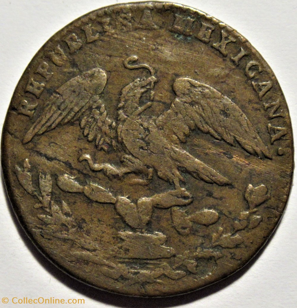 monnaies monde mexique mexico 1 4 real 1835 1st republic