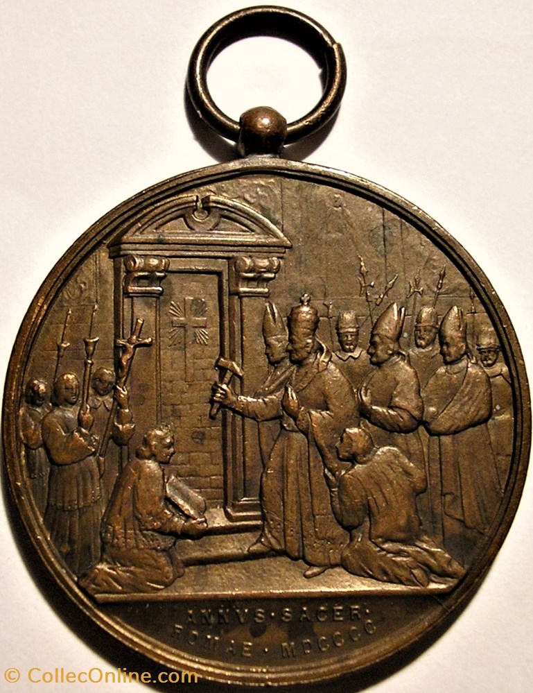 medailles etat de la cite du vatican leon xiii pope the holy year medal 1900