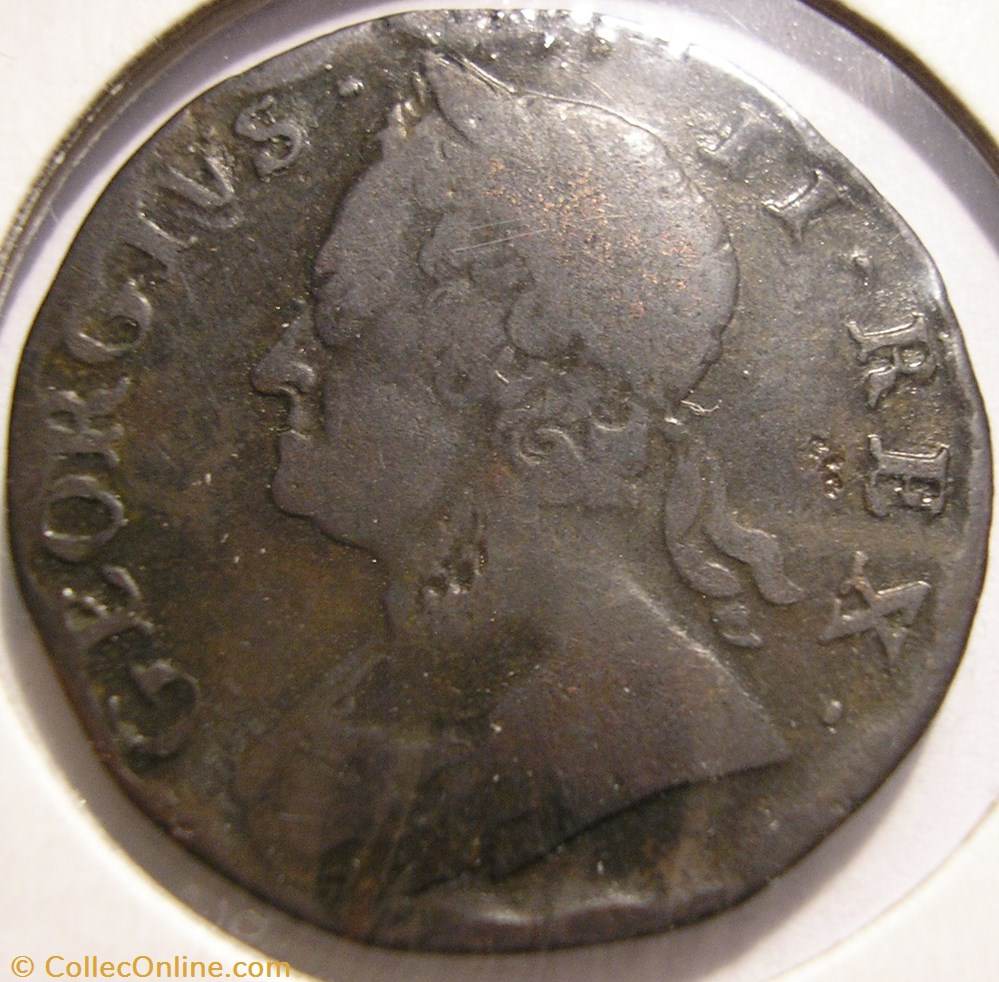 George II - Half Penny 1749 Great Britain - Coins - European Medieval