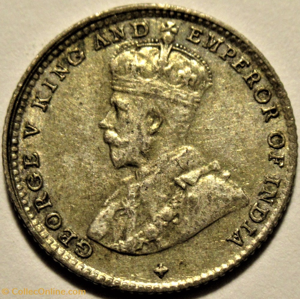 George V - 5 Cents 1919 - Straits Settlements 2 monnaies monde malaisie george v 5 cents 1919 straits settlements