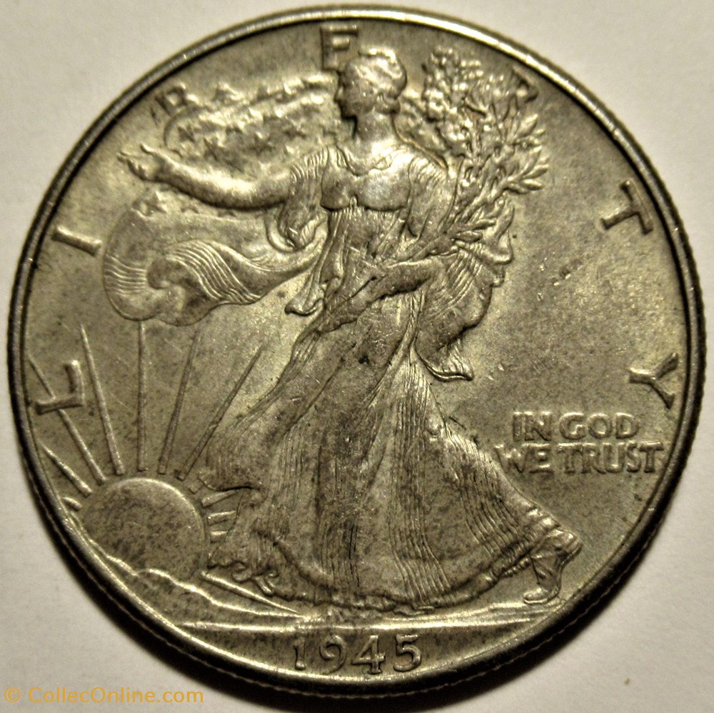 1945 Half Dollar (ex.2) monnaies monde etats unis 1945 half dollar ex 2