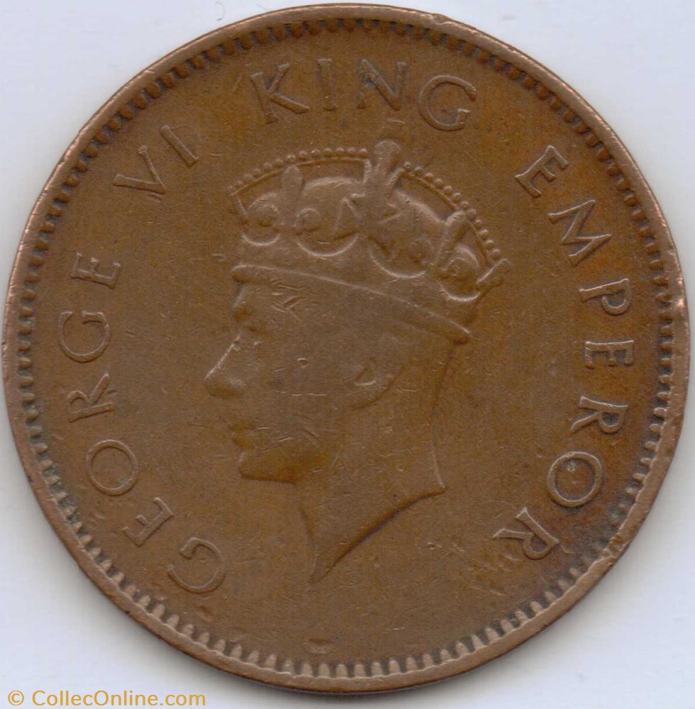 George VI - One Quarter of Anna 1938 Calcutta - British India monnaie monde inde george vi one quarter of anna 1938 calcutta british india