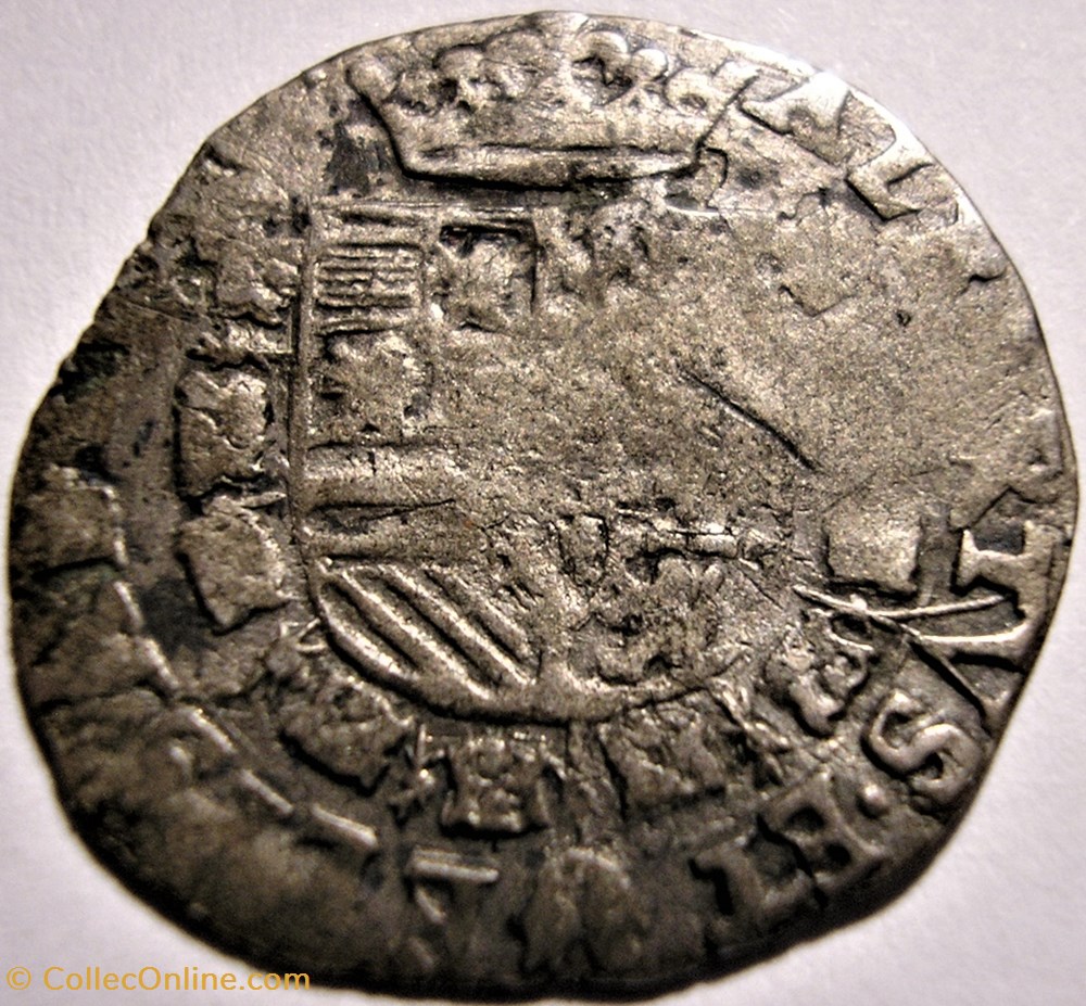 Albert & Isabelle - 1/4 Real 1603 - Flanders, Spanish Netherlands 2 monnaies europe medievale pays bas espagnols albert isabelle 1 4 real 1603 flanders spanish netherlands
