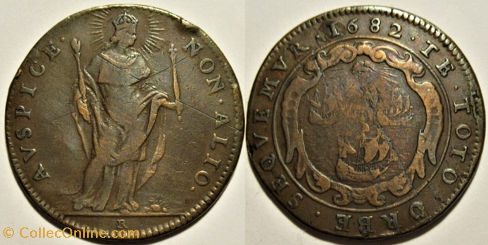 Louis XIV - 1682 St. Louis, jeton Corporation des Merciers de Paris monnaies jetons mereaux louis xiv 1682 st louis jeton corporation des merciers de paris