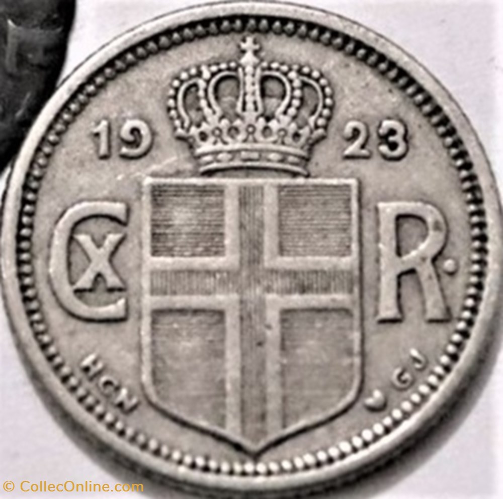 monnaies monde islande christian x of denmark 10 aurar 1923 iceland