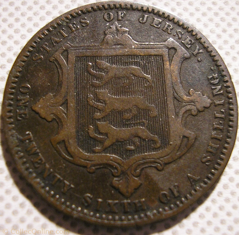 Victoria - 1/26 Shilling 1871 - States of Jersey monnaie monde victoria 1 26 shilling 1871 states of jersey