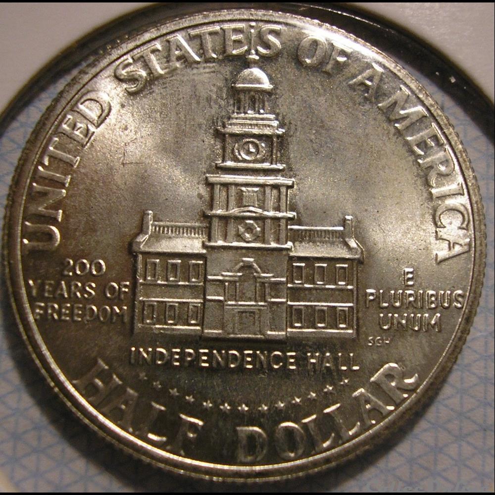 Kennedy - 1976 S. Bicentenial Independence 1776-1976 monnaie monde etat uni kennedy 1976 s bicentenial independence 1776 1976