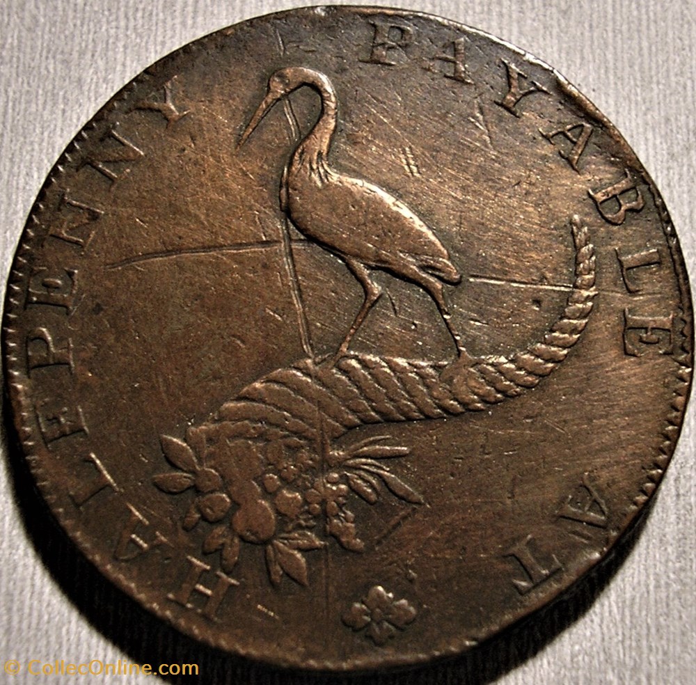 1792 HalfPenny - Mining & Copper Co - Birmingham, Warwickshire (ex.3) monnaies monde royaume uni 1792 halfpenny mining copper co birmingham warwickshire ex 3