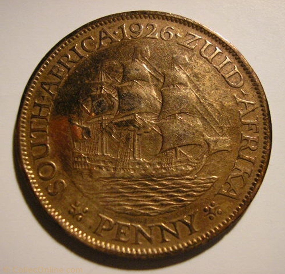 George V - One Penny 1926 - South Africa monnaies monde afrique du sud george v one penny 1926 south africa