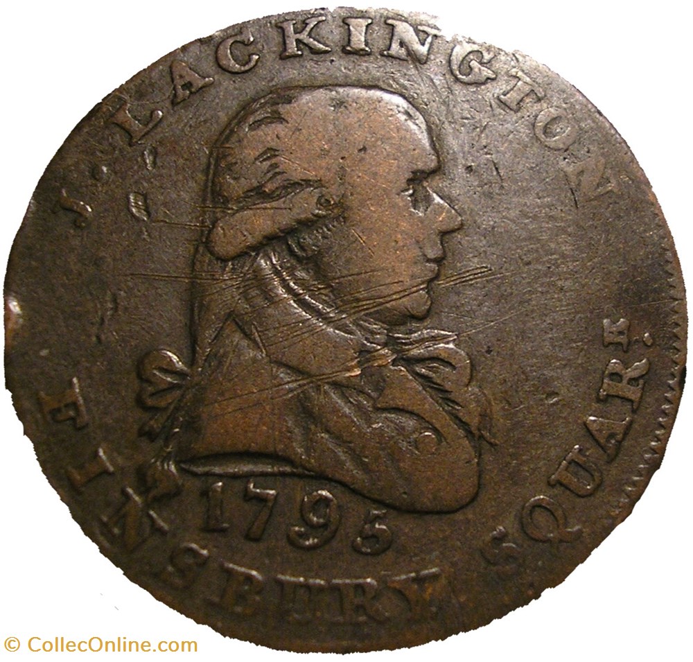 1795 HalfPenny - J. Lackington & Allen’s London , Finsbury Square, London, England monnaie monde royaume uni 1795 halfpenny j lackington allen s london finsbury square london england