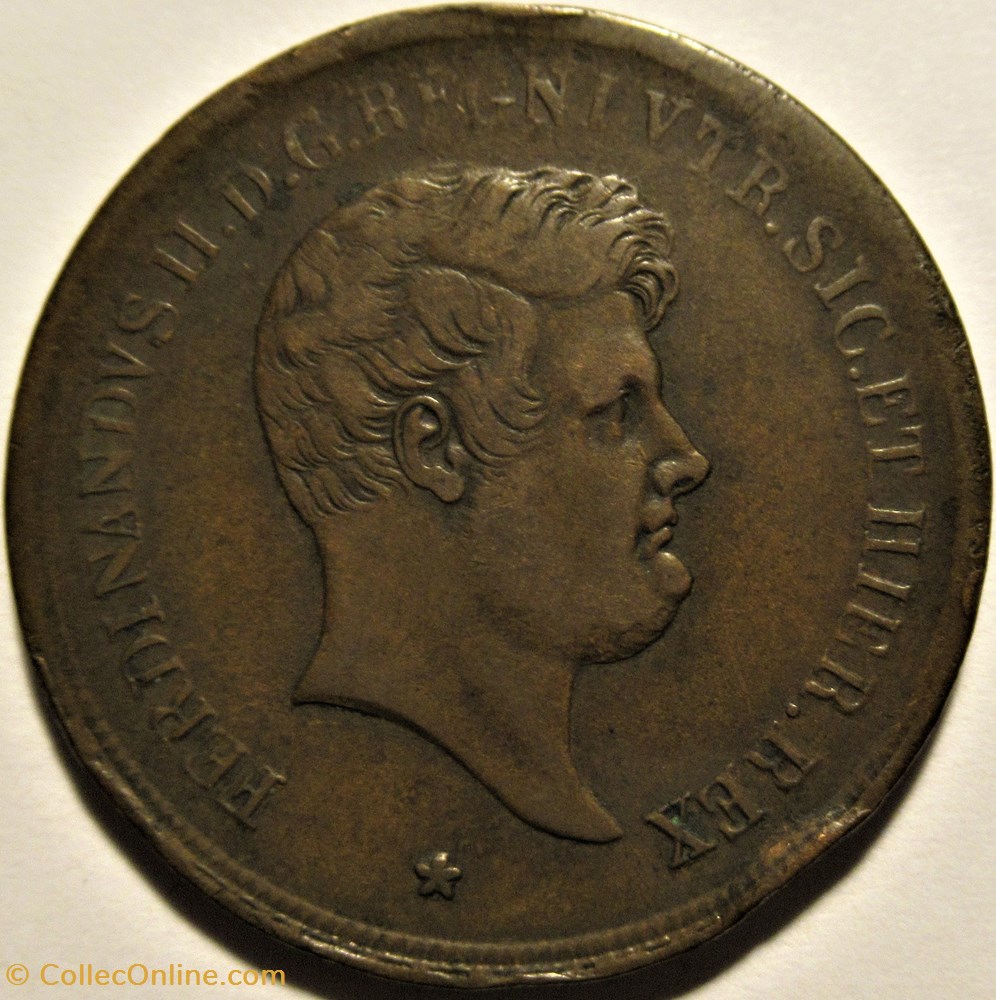 1858 Royaume des Deux-Siciles, 5 Tornesi - Ferdinando II monnaies monde italie 1858 royaume des deux siciles 5 tornesi ferdinando ii