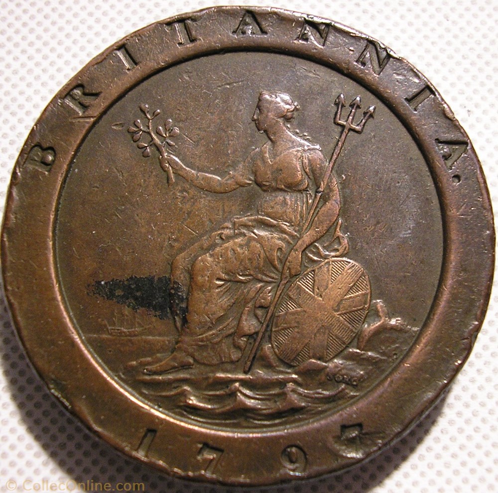George III - 2 Pence "Cartwheel" 1797 Great Britain 2 monnaies monde royaume uni george iii 2 pence cartwheel 1797 great britain