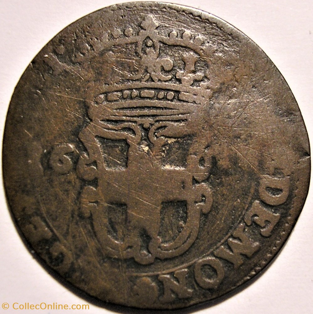 1648 Duché de Savoie, 5 Soldi - Carlo Emanuele II & Christine de France, Régente 2 monnaies europe medievale feodales 1648 duche de savoie 5 soldi carlo emanuele ii christine de france regente