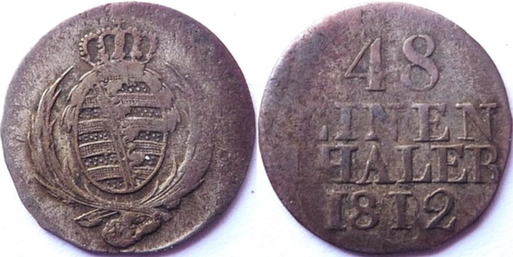 Friedrich August I - 1⁄48 Thaler 1812 - Kingdom of Saxony monnaies europe medievale saint empire romain germanique friedrich august i 1 48 thaler 1812 kingdom of saxony