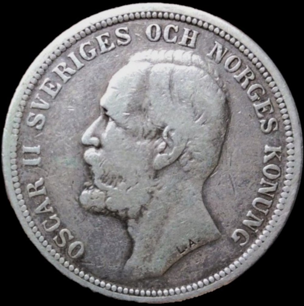 monnaies monde suede oskar ii of sweden 2 kronor 1893