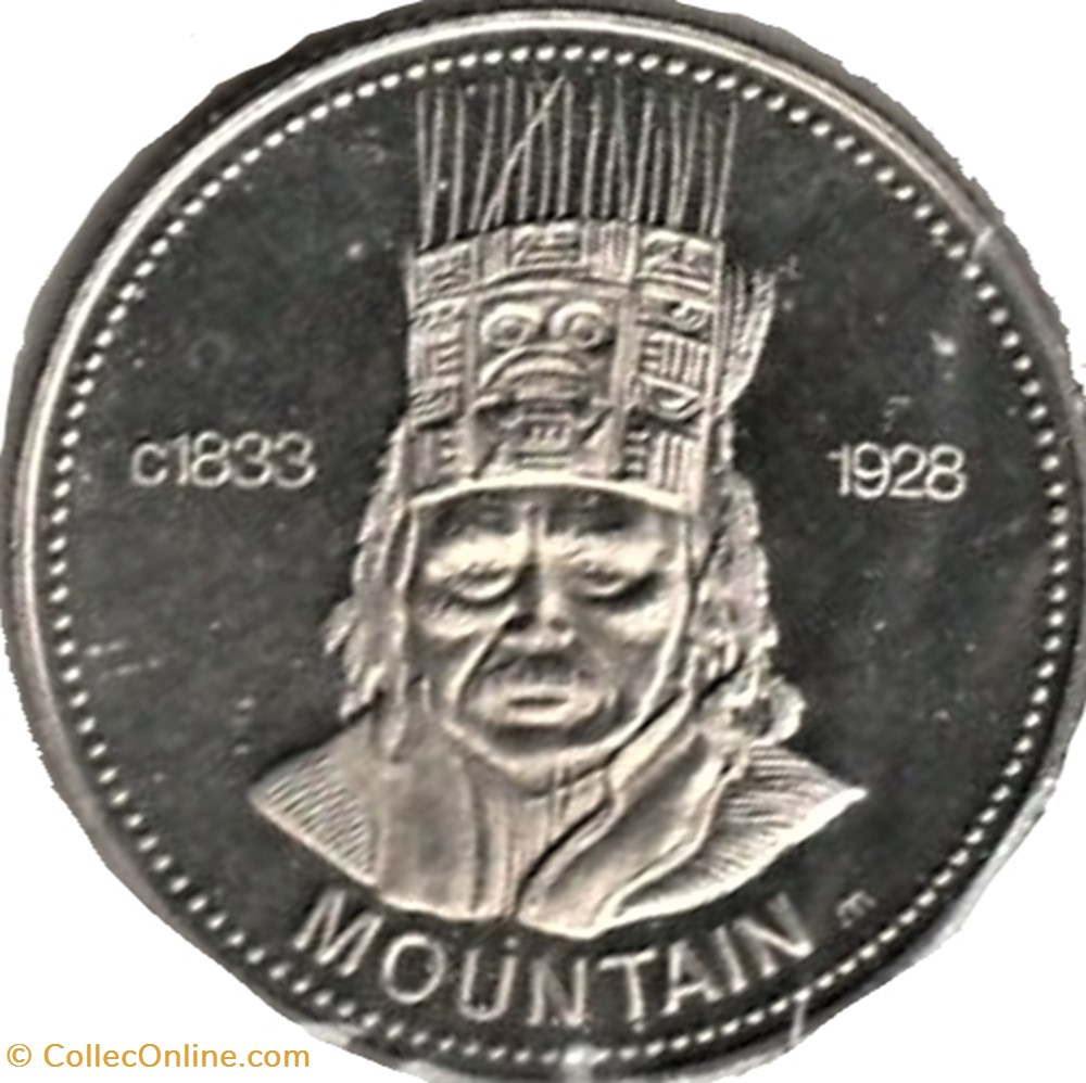 Nishga Trade Dollar Token 1977 - British Colombia 2 monnaies jetons mereaux nishga trade dollar token 1977 british colombia