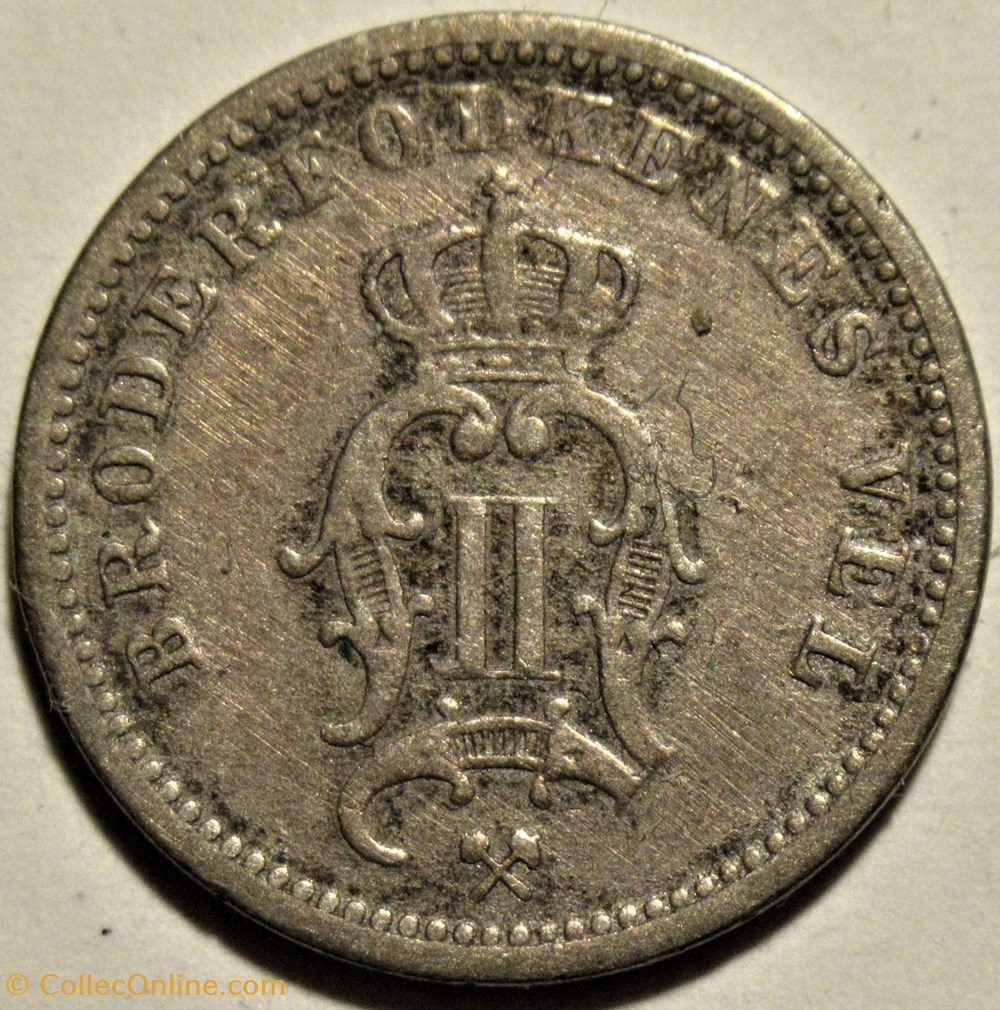 Norway - Oskar II - 10 Øre 1892 2 monnaies monde norvege norway oskar ii 10 re 1892