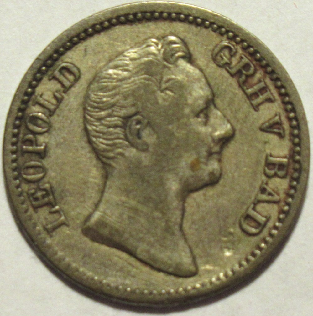 monnaies europe medievale saint empire romain germanique leopold i 3 kreuzer 1834 grand duchy of baden