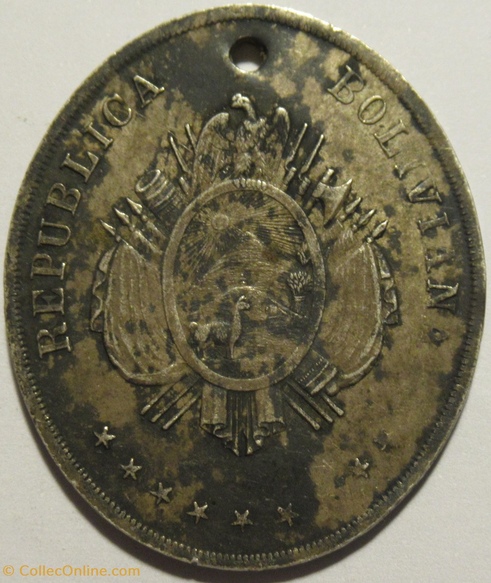 1892 Medal, Dr. Aniceto Arce - Completion of Bolivian Railway medailles bolivie 1892 medal dr aniceto arce completion of bolivian railway