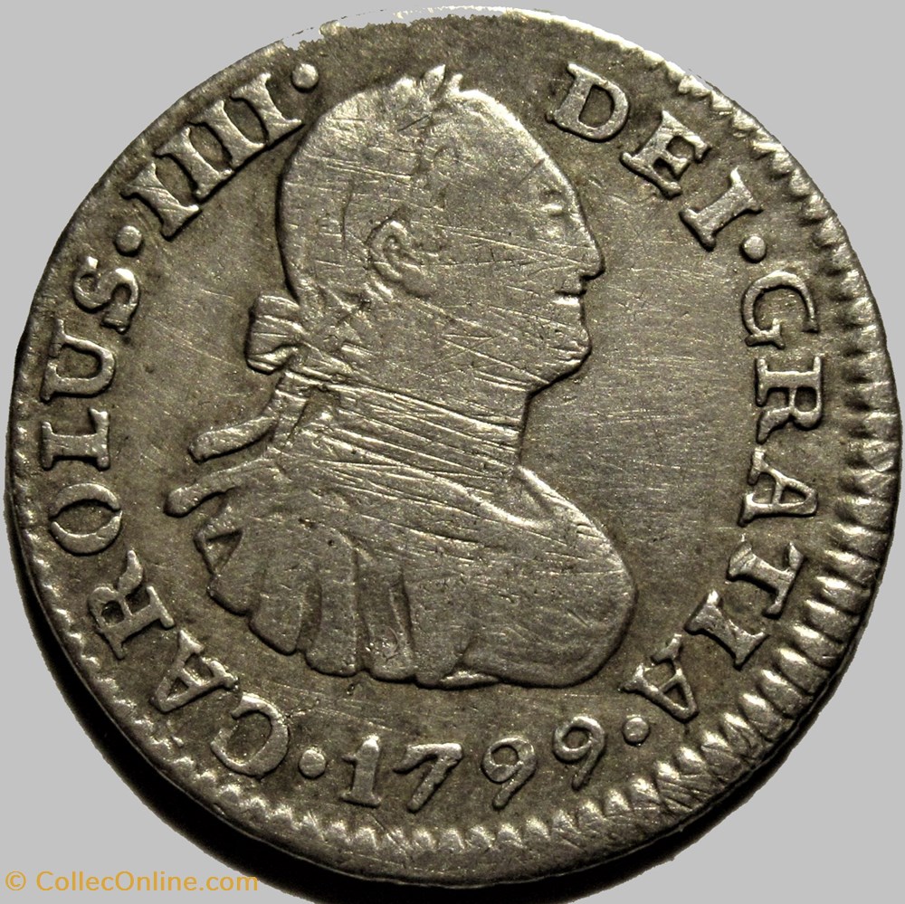 monnaies monde mexique mexico real 1799 mexico carlos iv de espana